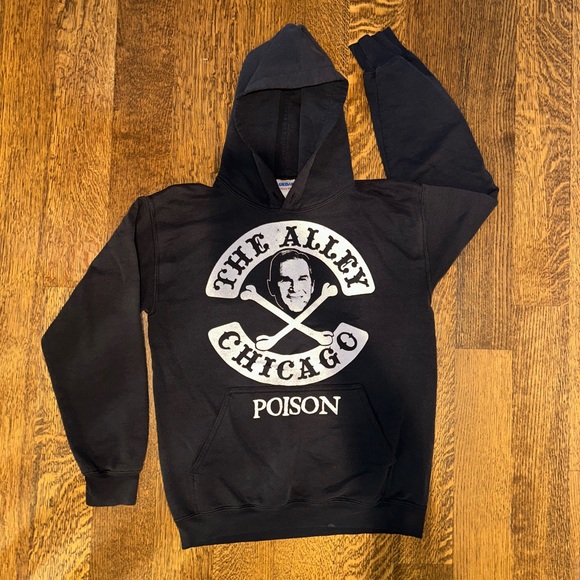 Vintage The Alley Chicago Black Hoodie Unisex Small - Picture 1 of 3